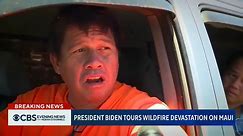 President Biden tours wildfire devastation on Maui