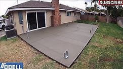 DIY Backyard Concrete Patio with Underground Utilities