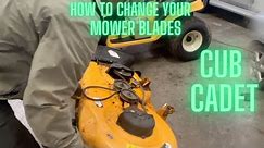 How to Change your Worn-out Mower Blades on your Cub Cadet 46in LTX 1146, (LT GT GTX)