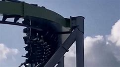 Apparent crack in support pillar of a popular roller coaster