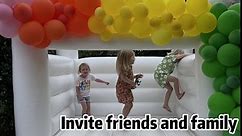 White Bounce House Castle with Ball Pit for Kids, 13x10x10FT Inflatable White Bounce House with Blower, Commercial Bounce House for Yard, Wedding, Birthday, Baby Shower Business Photography