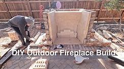 DIY Outdoor Fireplace TIMELAPSE Build