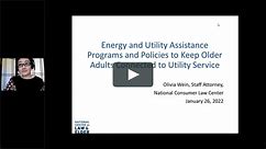 Free Webcast: Programs to Keep Older Adults Connected to Energy and Utility Services