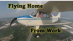 Flying home from work in an antique taildragger