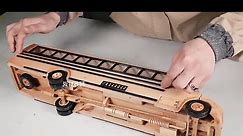 Making a school bus model out of wooden boards#craft | Wood Crafts