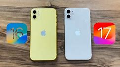 iOS 16 vs iOS 17 iPhone 11