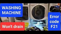 Washing machine won't drain 1