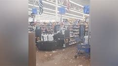 ‘Oh my God’: Video shows rain, hail falling through roof at Walmart in Wisconsin