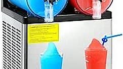 Commercial Use Margarita Machine Slush Maker 110V/60HZ for Frozen Drink Milk Juice Coffee in Restaurant Bar Party (2 Bowls 6.4 Gallons)