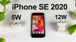 iPhone SE 2020 battery Charge Test 5W vs 12W | Teknoqs