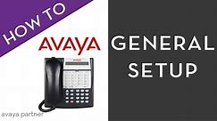 Avaya Partner Telephone Programming, General set-up
