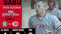 Reds' Chris Sabo slugs two home runs in 1990 World Series Game 3 win
