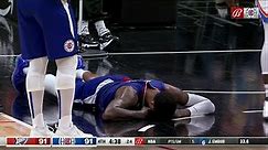 Paul George goes down in pain with apparent leg injury vs. Thunder | NBA on ESPN