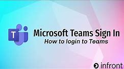 Microsoft Teams Sign In | How to login to Teams