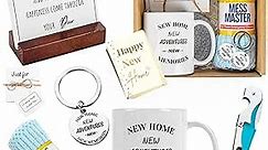 BECTA DESIGN Housewarming Gifts For New Home, Gift Basket Ideas, Apartment Essentials for Couples, Gift Box Set for New House - Mug, Corkscrew, Coasters, Keychains, Mastercloth, Tabletop Sign, Card