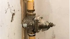 Replacing shut offs and a PRV 💦 Working with CPVC pipe again in this one. I had to make some excess in the wall. I did away with the cheap plastic valves and install some more reliable brass ones #Plumber #Plumbing #Construction #DIY #Handyman #Plumero #Repair #PositiveVibes #HVAC #Satisfying | The Plumberlorian