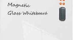 TSJ OFFICE Glass Dry-Erase Board - 48 x 32 Inches Brilliance White Magnetic Glass Whiteboard, Wall Mounted Large Frameless White Board, Presentation Supplies by TSJ OFFICE for School, Home & Office