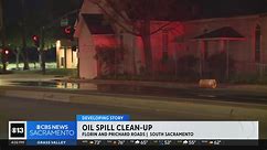 Sacramento crews clean early morning oil spill