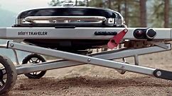 Weber Traveler Portable Propane Gas Grill in Stealth Edition 9013001
