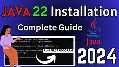 How to Install Java JDK 22 on Windows 11 [2024]