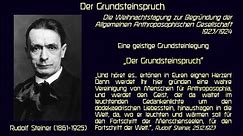 Zur Arbeit am Grundsteinspruch (von Rudolf Steiner) jeden Freitag 18.00 Uhr (gelesen von G. Anger)