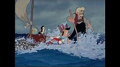 Pinocchio(1940) - Pinocchio And Geppetto Escape From Monstro The Whale