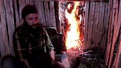 Building Underground Bushcraft Shelter With Fireplace, Survival Camping, Outdoor Cooking, Asmr, Diy