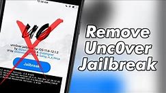 How to UnJailbreak Remove Unc0ver Cydia Restore Original iOS