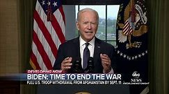 Biden announces end to 20-year war in Afghanistan, withdrawing troops