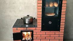 How to build a wood stove, combined with a 3-storey oven to heat food very effectively