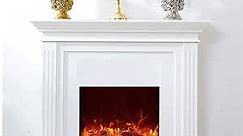Electric Fireplaces Freestandingng Electric Fireplace Heater with Mantel, Wood, 750-1500W, Fireplaces Electric (Color