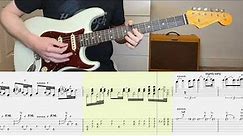 Pink Floyd - Comfortably Numb Solo Guitar Tab and Real Backing Track