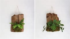 Guy Shows How to Make DIY Wood Mounted Planters
