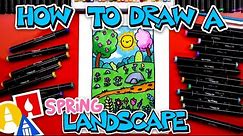 How To Draw A Spring Landscape