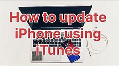 How to update iPhone using iTunes!! iOS update