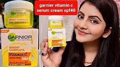 Garnier bright complete Vitamin C Serum cream spf40 pa+++ review | RARA | skin brightening day cream