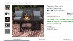 [Costco] Paramount Offset Fire Pit on sale - Last chance $389.97 - RedFlagDeals.com Forums