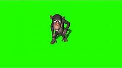 monkey dance 2 in green screen