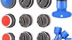 12 Pieces Moen Aerator Faucet Aerator Replacement for Sink Aerators and 5 Pieces Faucet Aerator Key Wrenches Removal Tool for Bathroom or Kitchen Sink