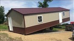 16x40 Metal Shed Delivery | Used for An Off-Grid Cabin