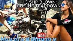 BRIGGS & STRATTON 13.5HP FLATHEAD BLOWN ENGINE DISASSEMBLY TEARDOWN PART OUT! CAN IT BE SAVED FIXED?