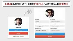 How To Make Login & Register System With User Profile / Avatar Image Using HTML - CSS - PHP - MySQL