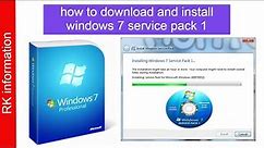 how to download and install windows 7 service pack 1