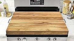 Gas Stove Cover with Handles, Multiple Wood Stove Top Cover Board for Gas Stove(Acacia)