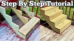 How To Build Stairs For Deck | DIY Stairs For Home | DeSade