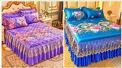 Impressive Stylish Fancy Frilly Wedding Set Bedsheats Pillow Cushion Ideas