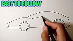 How to draw a sports car | EASY TO FOLLOW