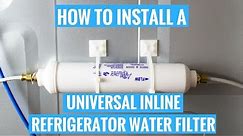 How to Install a Universal Inline Refrigerator Water Filter