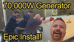 70KW Generator Installation by Crane and Crowbar!