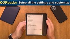 KOReader Settings & Reading Options Setup on a Kobo e-reader (Kobo Libra H2O)